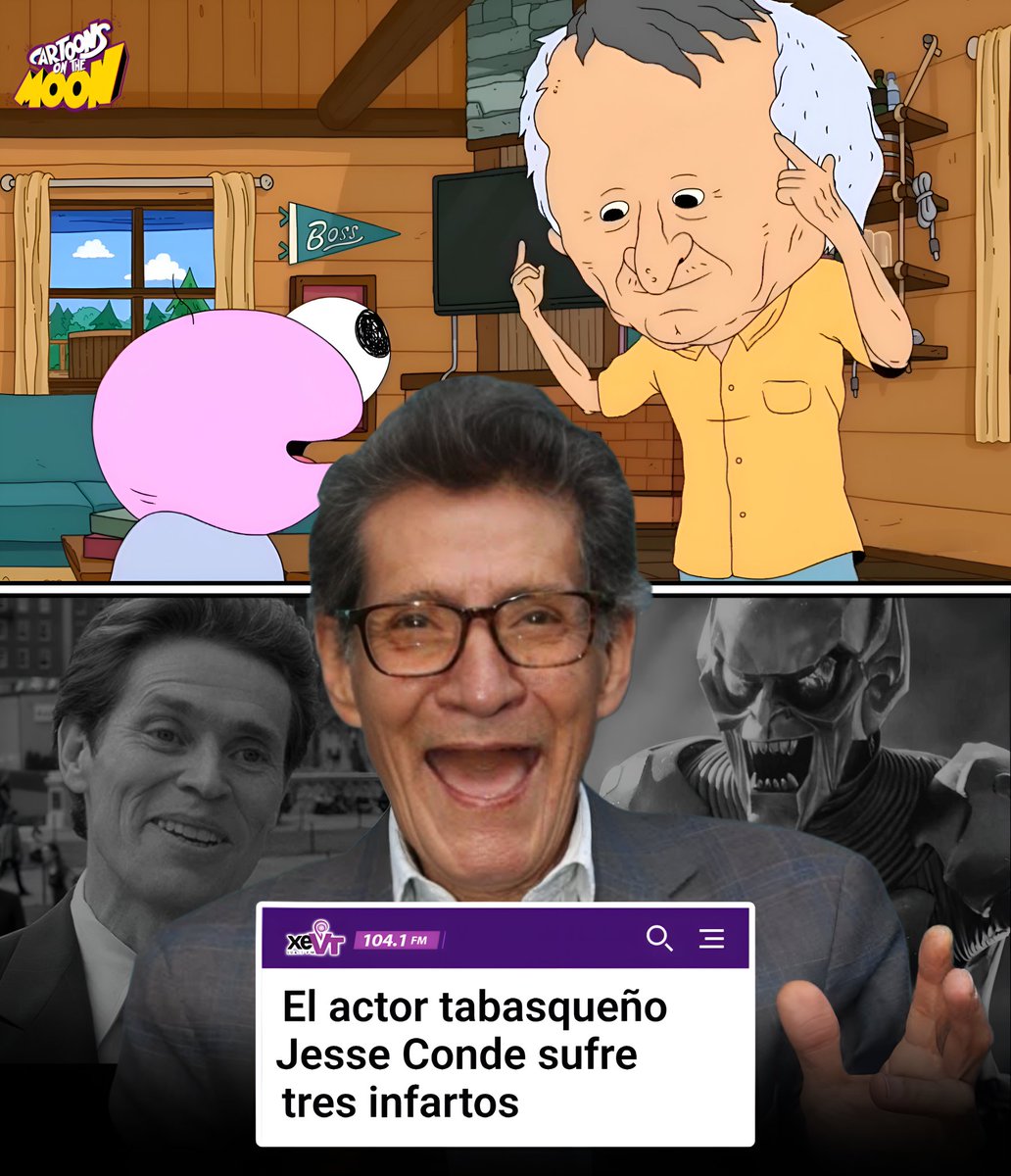 Jesse Conde, famoso por ser la voz del Duende Verde en latinoamérica, sufrió de tres infartos recientemente:

Aunque al parecer, ya se encuentra bien, podría ser la razón por la que no regresó en el episodio de hoy de Smiling Friends.
