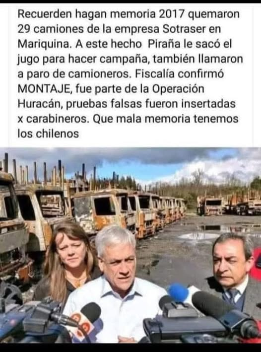 Aedd38's tweet photo. Esto pasó en la víspera de las elecciones del 2017. Don Lago Ranco le sacó hasta el último segundo de provecho a este burdo montaje, en donde las empresas finalmente cobran los seguros y recuperan con creces lo quemado..!! https://t.co/QeQZ55exlW