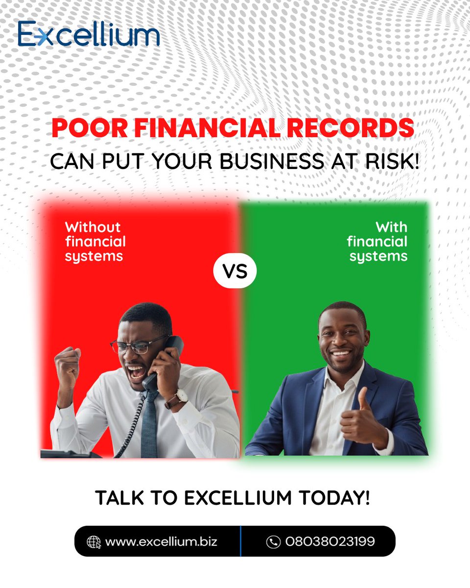 Excelliumbiz's tweet image. Bad financial records turn you into the &apos;yell-at-the-phone&apos; guy. 

Good systems turn you into the &apos;I-got-this-boss&apos; guy.😎 

We swap the chaos for confidence so you can ditch the drama and keep your cool.👌 

Make your choice today.

#FinancialRecords 
#systemsolutions