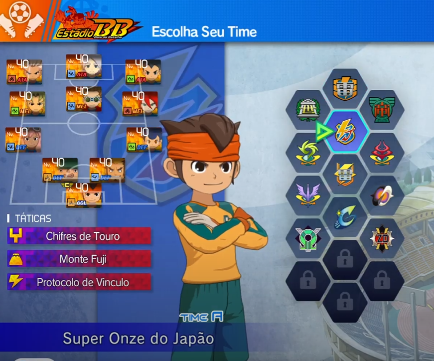 Que bonitinho Inazuma Japão são oficialmente os Super Onze do Japão como na nossa dublagem