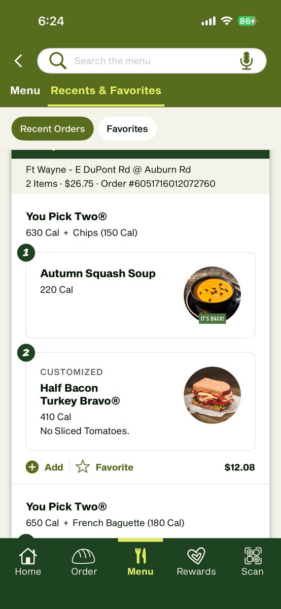 tuannewlin's tweet photo. @askpanera I did not receive my chips  and my second sandwich was not the correct one. https://t.co/2kyxK8Fnz1