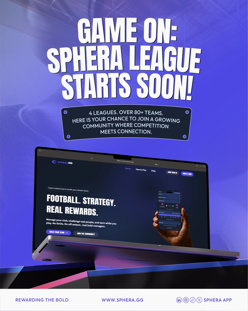 SPHERAAPP's tweet image. ⏳
Less than 48hours to kickoff.
Don’t get left behind.

Join Sphera Now!
Visit sphera.gg 

#Sphera #RewardingTheBold #FootballGaming #Football #Sport #FootballManager #p2p