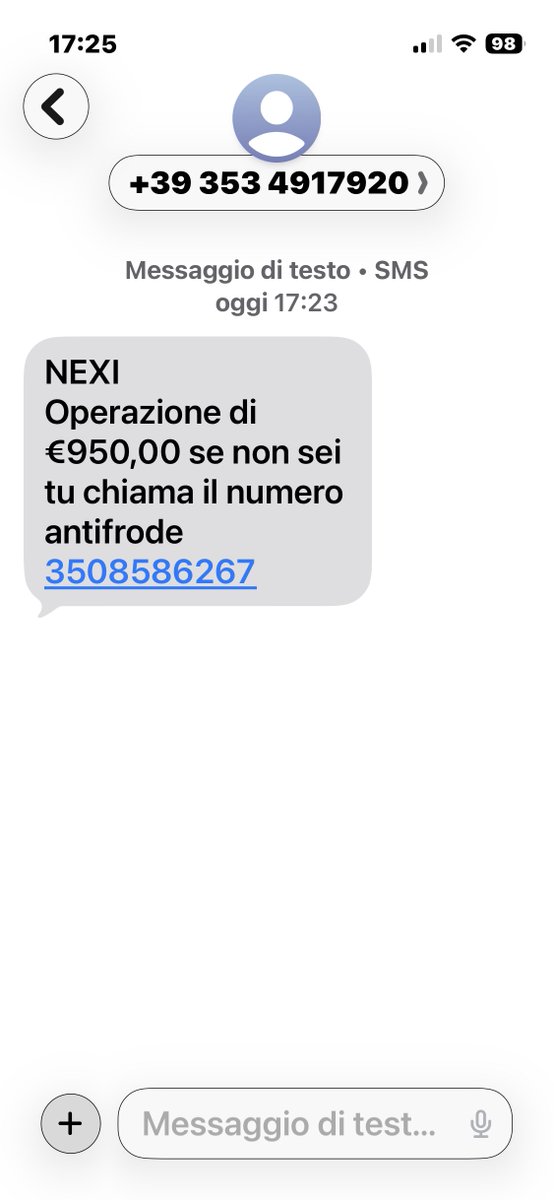 Ma vi venisse un accidente. Maledetti. Occhio alle frodi. Ricevuto adesso