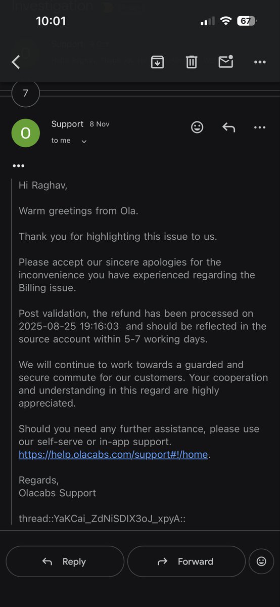 rj_garg's tweet photo. @Olacabs Can your team arrange a call back on this issue? Going in loops over here, it’s been a month and the issue remains unresolved. https://t.co/QK1pK3AG5P