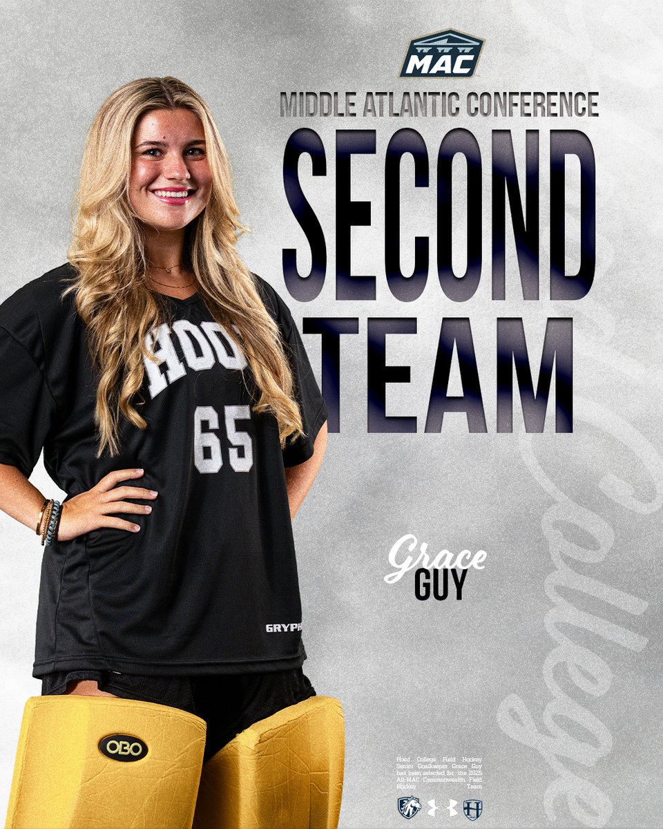 🚨ALL-MAC COMMONWEALTH🚨

Senior Goalkeeper Grace Guy earns All-Conference honors in Field Hockey!!!
<a href="/HoodCollegeFH/">Hood College Field Hockey</a> 

🏑🔥🏑🔥🏑🔥

#WeoverMe #BringYourBest #MACfh #d3fh #AllMACCommonwealth