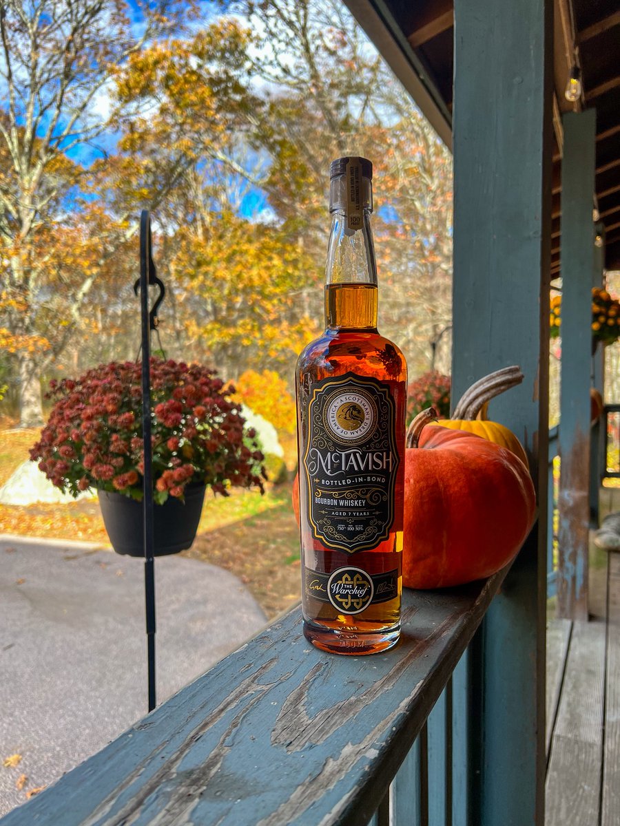 With rich notes of dark fruit, baking spice &amp; vanilla from our 21% rye mashbill, The Warchief is everything a fall bottled-in-bond bourbon should be 🥃🍂 #MakeItMcTavish
