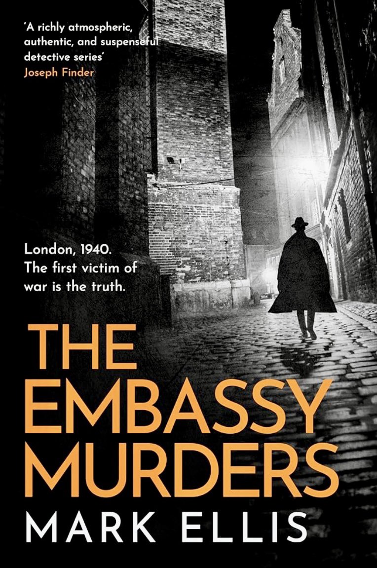 LvClassicFilms's tweet photo. Just finished #TheEmbassyMurders by #MarkEllis. A London police procedural with WWII on the horizon. Plenty of characters to love/hate, politics/history. If you enjoyed #FoylesWar I think you will enjoy this. Looking forward to reading the next DCI Frank Merlin adventure. https://t.co/jSrNvfY42U
