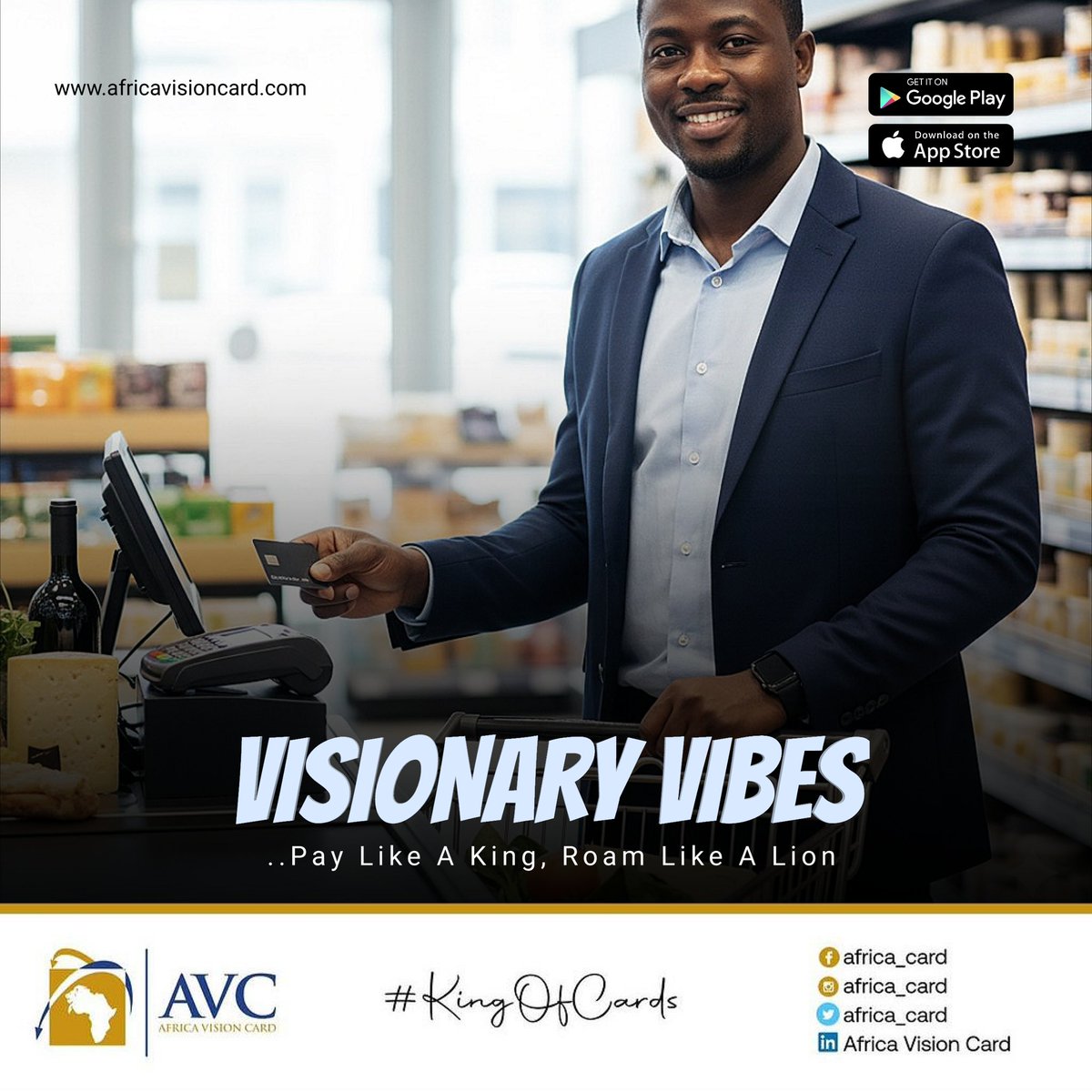 africa_card's tweet image. VISIONARY VIBES 🔥
Pay Like A King 👑
Roam Like A Lion 🦁
Africa Vision Card – built for the bold.
🔗 africavisioncard.com
#AfricaVisionCard #VisionaryVibes