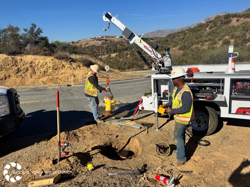 YVWD's tweet image. The Yucaipa Valley Water District is deeply committed to maintaining the community’s fire hydrants as a critical component of public safety and emergency preparedness. Through regular inspections, testing, and maintenance, we ensure that each hydrant operates reliably and…
