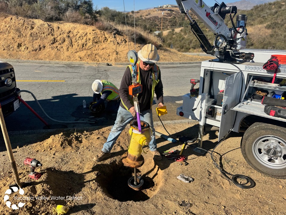 YVWD's tweet image. The Yucaipa Valley Water District is deeply committed to maintaining the community’s fire hydrants as a critical component of public safety and emergency preparedness. Through regular inspections, testing, and maintenance, we ensure that each hydrant operates reliably and…