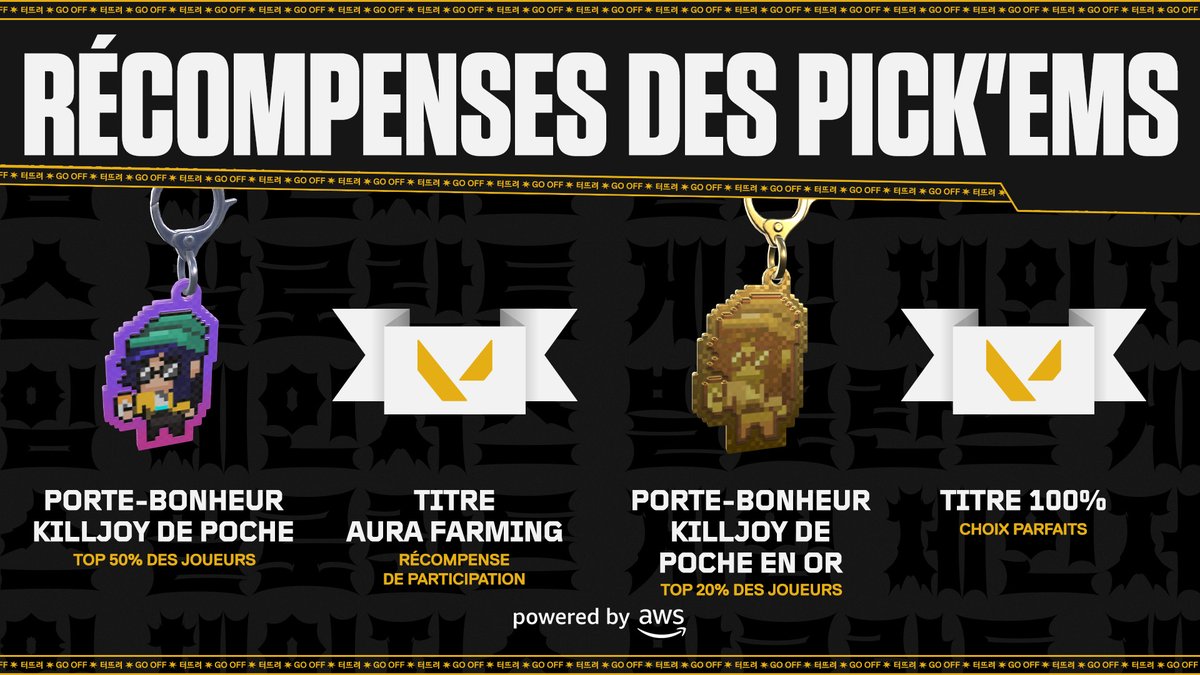 Voici les récompenses qui vous attendent pour les Pick'ems des VCT Game Changers ! 

Vous n'avez qu'un essai pour faire vos pronostics pour le bracket, alors, bonne chance !