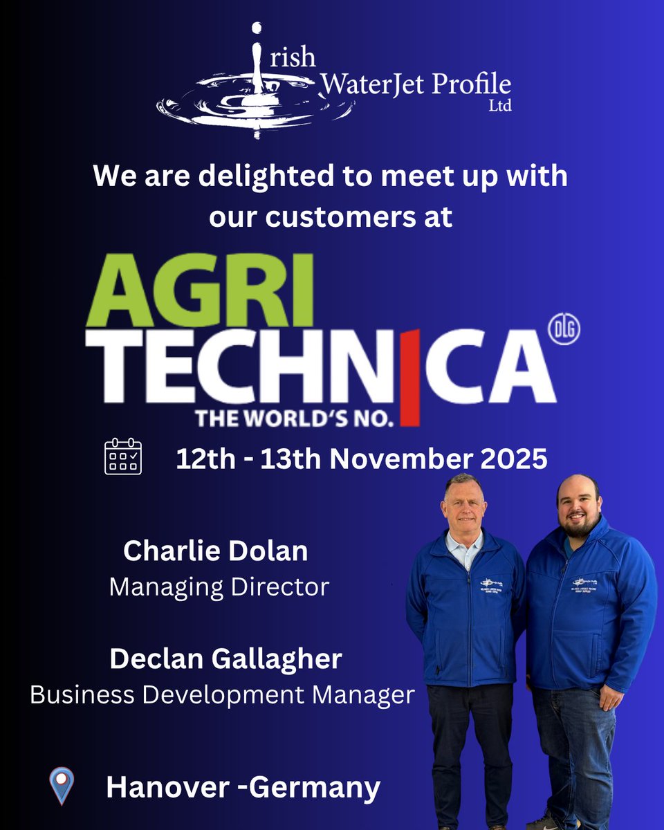 𝗔𝗴𝗿𝗶𝗧𝗲𝗰𝗵𝗻𝗶𝗰𝗮 𝟮𝟬𝟮𝟱

We’re delighted to meet our customers and partners at the upcoming show.

Our Managing Director, Charlie Dolan, and Business Development Manager, Declan Gallagher, will be attending the event from 12–13 November.