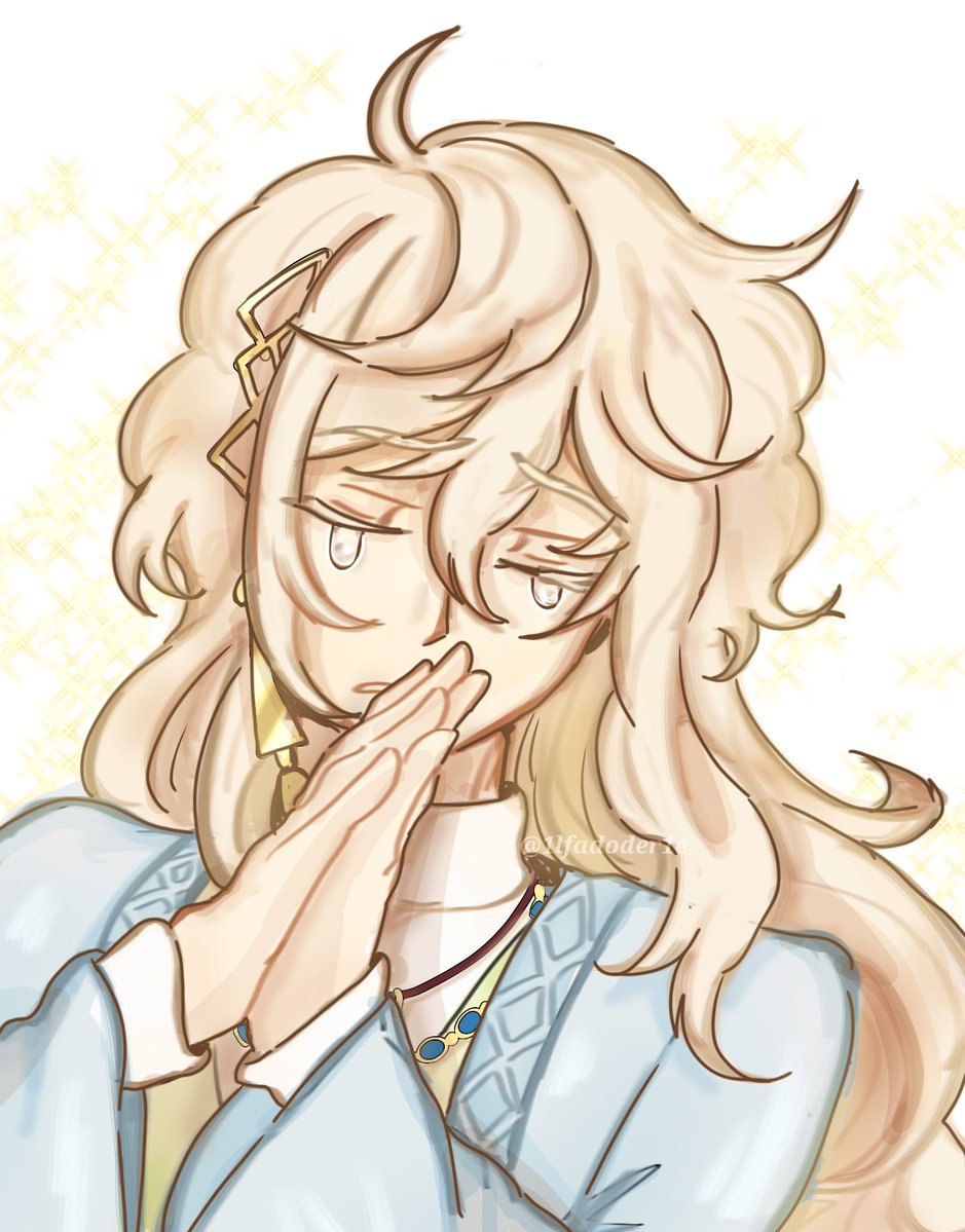 1lfadoderie's tweet image. He&apos;s praying to the otome gods
#幻奏喫茶アンシャンテ #Cafeenchante