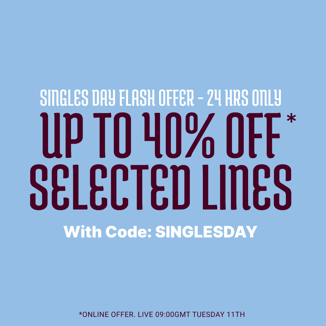 Early Access!!

Singles Day 24hr Flash Sale!

Up To 40% Off Selected Lines with Code: SINGLESDAY in basket.

It goes live tomorrow at 09:00.... but you can have it now!

Up The Villa!

tinyurl.com/yspnm3s6