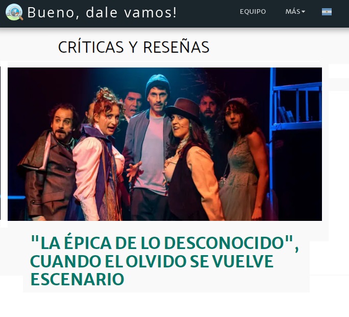 📜 "La épica de lo desconocido", 
cuando el olvido se vuelve escenario

🎉 Más info??
 leé la reseña de @cdjournalist
 en @bdalevamos ⤵️
bit.ly/486DD5a

Prensa: <a href="/pablitolancone/">Pablito Lancone</a> 
📍 @itacacomplejoteatral 

#LaEpicaDeLoDesconocido #TeatroMusical
#ItacaComplejoTeatral