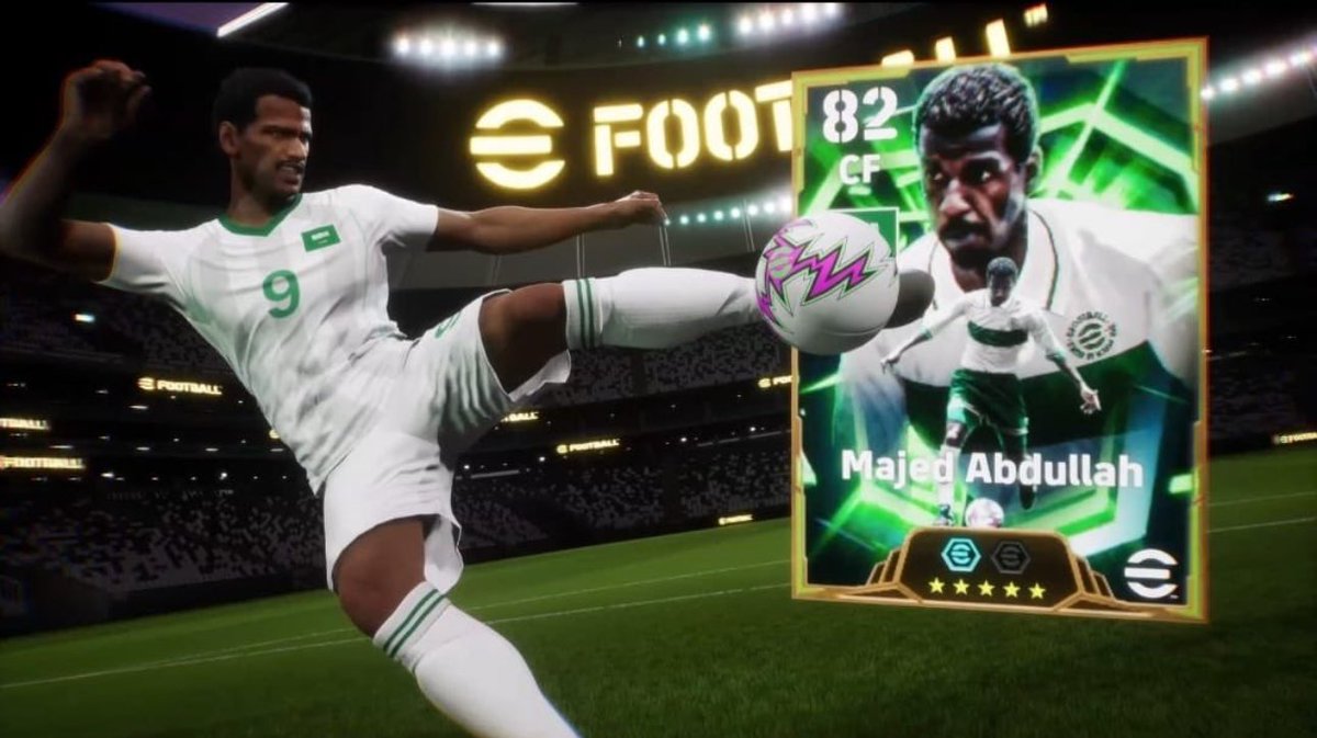 الأسطورة (الحقيقية) ماجد عبدالله تم اختياره أول سعودي ضمن نخبة من أساطير كرة القدم العالمية والآسيوية للمشاركة في الإصدار الجديد من لعبة Konami  (eFootball). 
اختاروا ماجد لأنه أسطوري حقيقي بعكس المزيفين الذين يحاول البعض مقارنتهم به بينما هم لاعبون من ورق.

<a href="/M_Abdullah_9/">ماجد عبدالله</a>