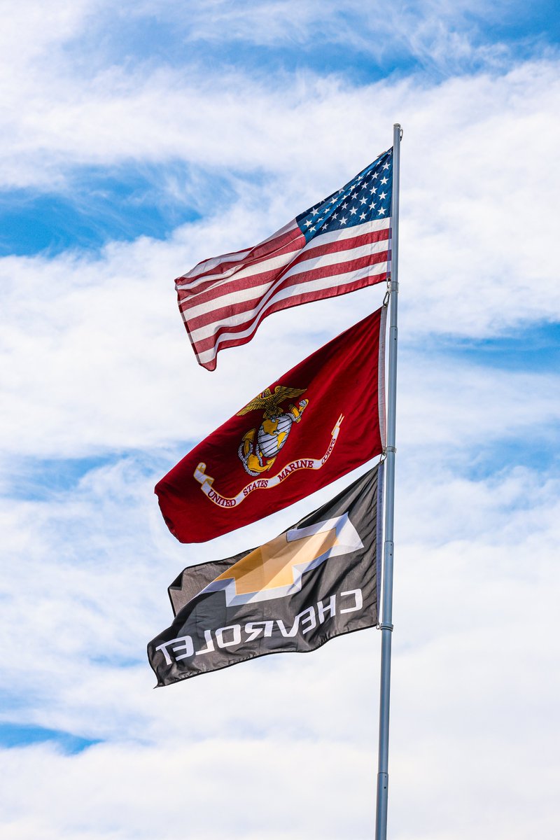 We're proud to fly the Eagle, Globe, and Anchor each weekend, and today we celebrate 250 years of the United States Marine Corps! 🇺🇸

#PressTheAttack | #TeamChevy