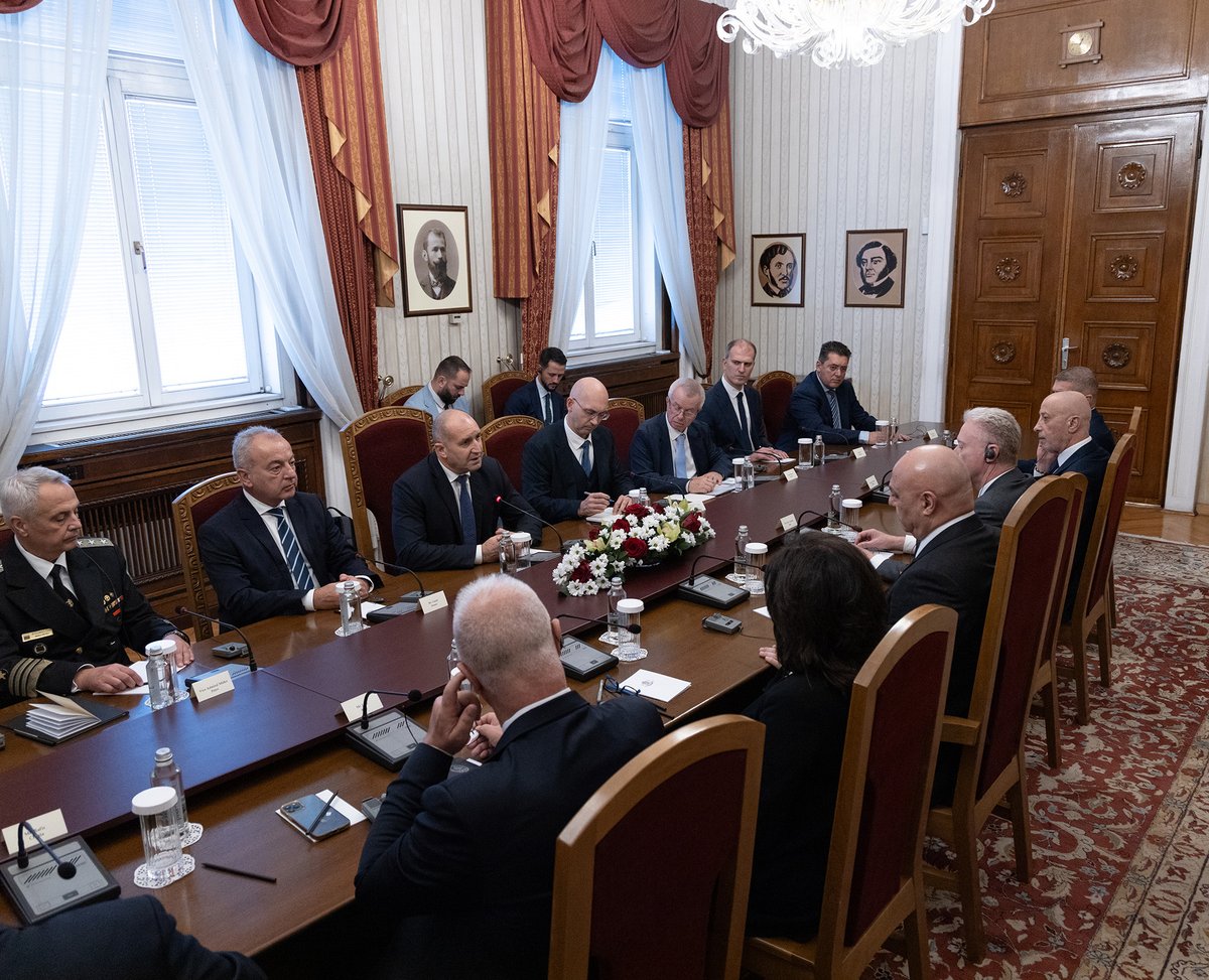 RumenRadevPM's tweet photo. Bulgaria stands in solidarity with Lebanon's efforts to support peace, security, and stabilization in the Middle East, which are also of key importance to the EU, as we discussed today with Lebanese President Joseph Aoun. https://t.co/rNeeTVnL5P