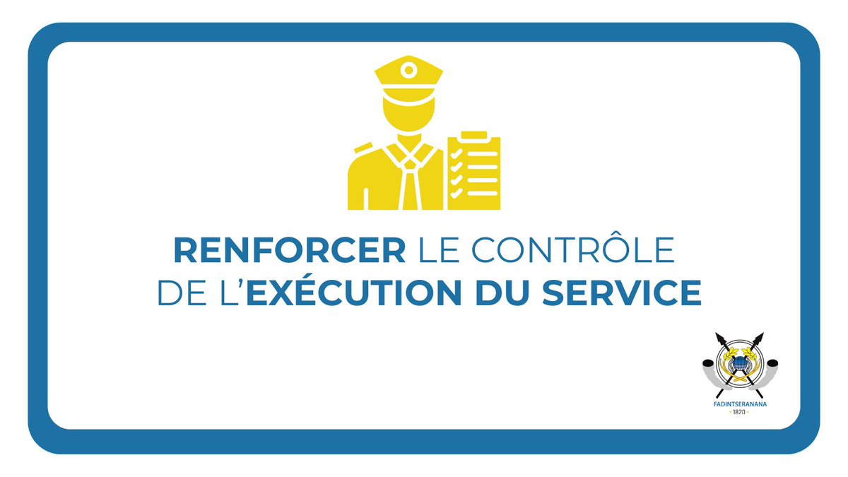 🇲🇬 Découvrez le #PlanStratégique_2025_2029 de la Douane Malagasy
🎯 Objectif 11 : Renforcer le contrôle de l’exécution du service
Des audits réguliers, plus de transparence et une meilleure redevabilité pour une Douane exemplaire, efficace et au service du public.