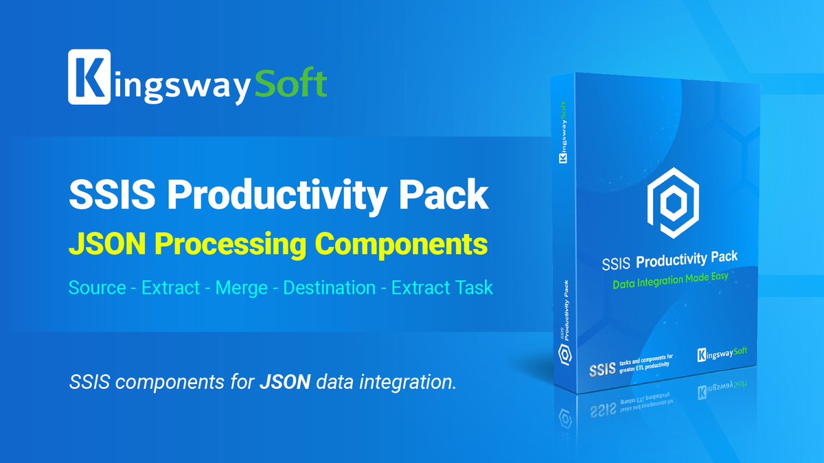 kingswaysoft's tweet image. New KingswaySoft Video – Getting Started with Our JSON Components in SSIS Productivity Pack. Watch now: youtu.be/TPKyz2nvJXM #SSIS #ProductivityPack #KingswaySoft #JSON #DataIntegration #DataMigration