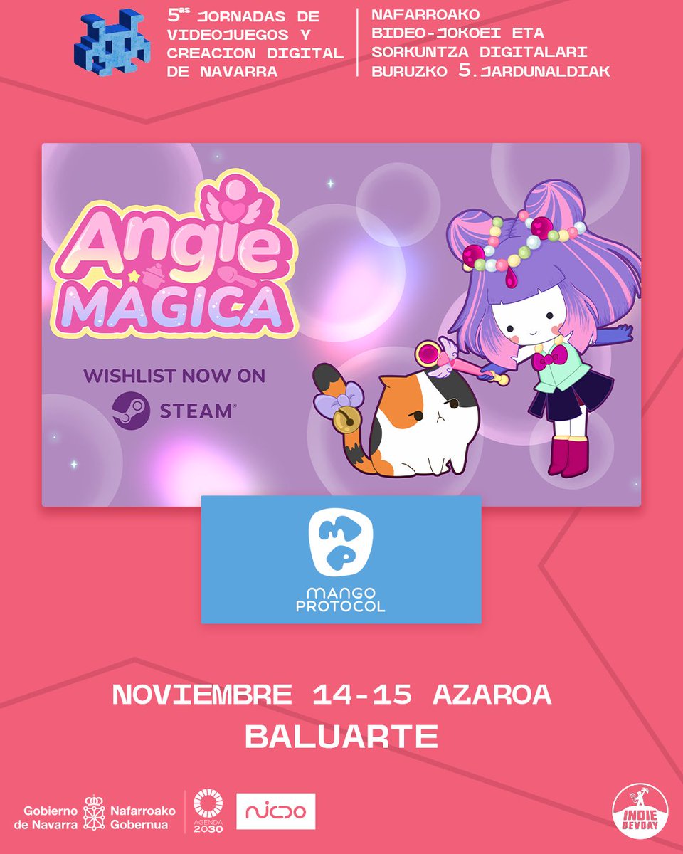 IndieDevDay's tweet image. 🎮 Angie Mágica de @MangoProtocol 

Descubre los secretos de Penuria usando con destreza e ingenio el poder de la Varita de la Sonrisa Eterna ✨🪄

Una aventura gourmet llena de deliciosas recetas mágicas 🍰 y el camino a cumplir la profecía de la chica mágica definitiva ✨…