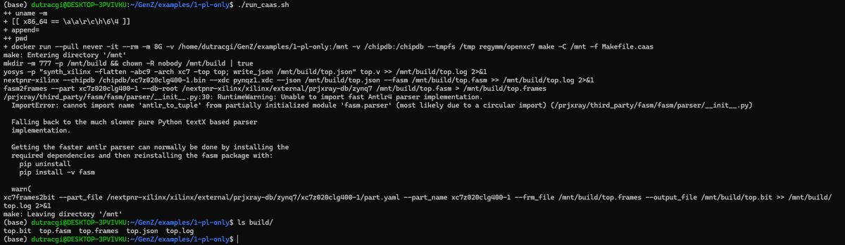 DutraCGI's tweet image. Nothing really special but I just built a Zynq bitstream using #OpenSource tools #GenZ !

Reference:
github.com/regymm/GenZ/tr…

#FPGA #ZYNQ #AMD #XILINX