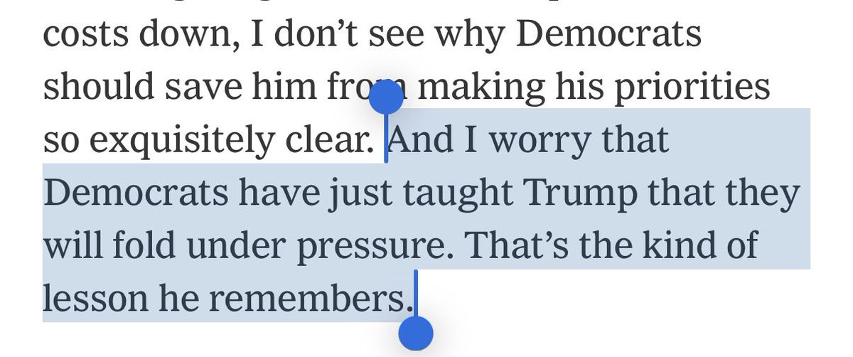 ForIncremental's tweet image. This is why @ezraklein makes the big bucks, folks. He finally figured out, in the year 2025, that democrats FOLD UNDER PRESSURE, and - if they don’t watch out - Trump might realize this and use it to his advantage in the future! 🤯