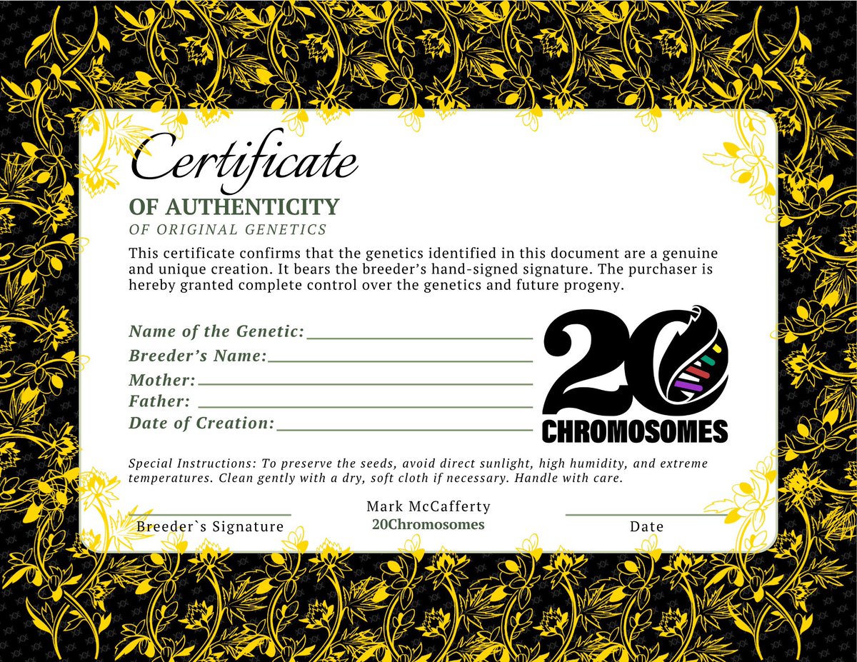 Terpnami is gonna b crazy this year 
Certificates with all one of one drops 
#20chromosomes