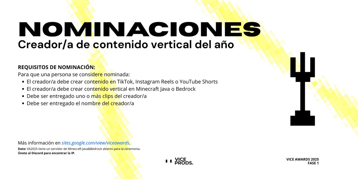 NOMINACIONES  |  #ViceAwards2025
📱 Creador/a contenido vertical del año

¿COMO NOMINAR EN ESTA CATREGORÍA?
🎬 Dejando un clip de tus creadores favoritos
💬 Comentando el nombre de tus creadores favoritos

Comenta para nominar 👇👇👇 o auto-nominarte