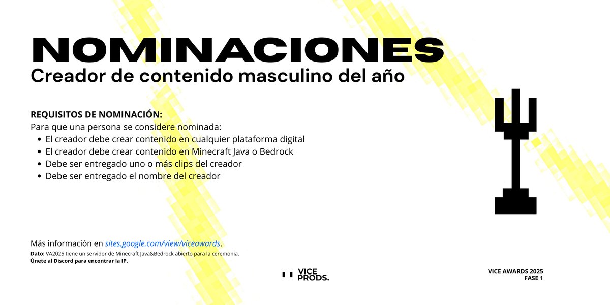NOMINACIONES  |  #ViceAwards2025
♂️ Creador masculino del año

¿COMO NOMINAR EN ESTA CATREGORÍA?
🎬 Dejando un clip de tus creadores favoritos
💬 Comentando el nombre de tus creadores favoritos

Comenta para nominar 👇👇👇 o auto-nominarte