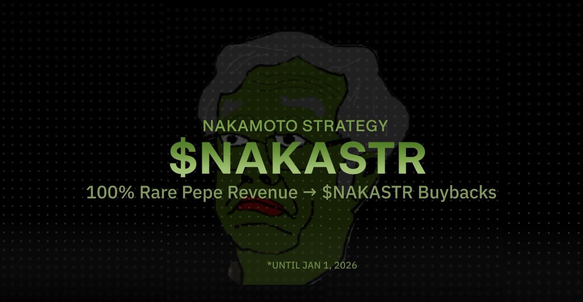 We are big believers in what <a href="/token_works/">TokenWorks™</a> is building and are excited to participate in this brand new market for NFTs.

Until January 1st, 2026 Emblem will be dedicating 100% of Pepe revenues toward purchasing $NAKASTR 🐸

-Vaulting revenues 
-OpenSea royalties 
-TokenWorks