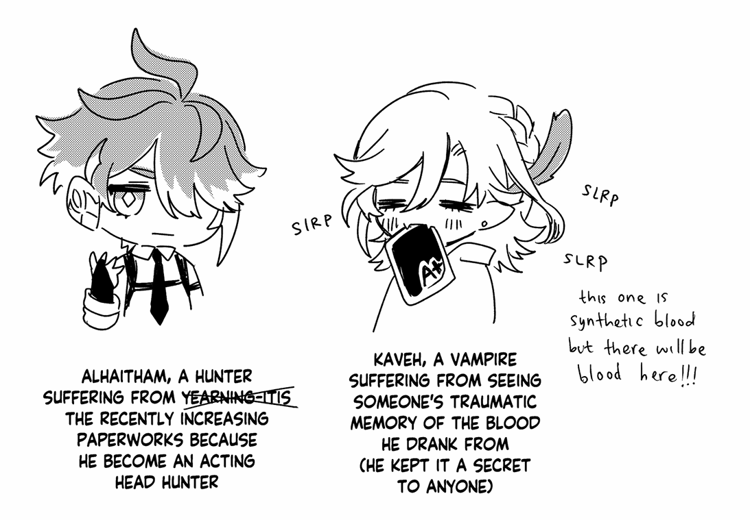 the #haikaveh au i have (doodle for new book) 