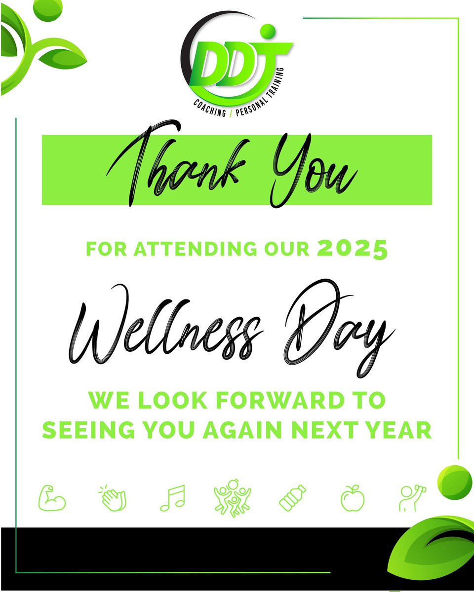 ddjtraining's tweet image. Thank you for all your support! 🙏🏽

Wellness Day 2025 💚