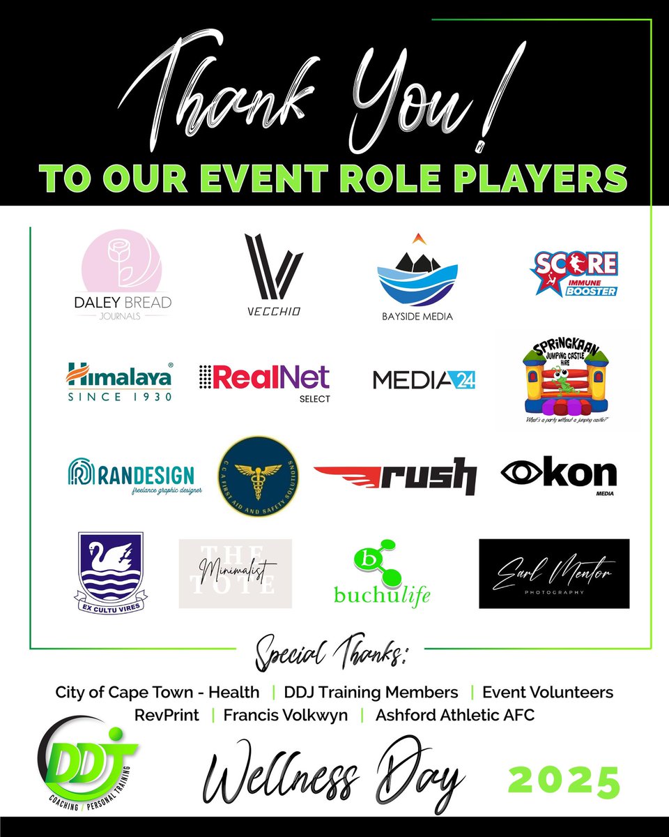 ddjtraining's tweet image. Thank you for all your support! 🙏🏽

Wellness Day 2025 💚