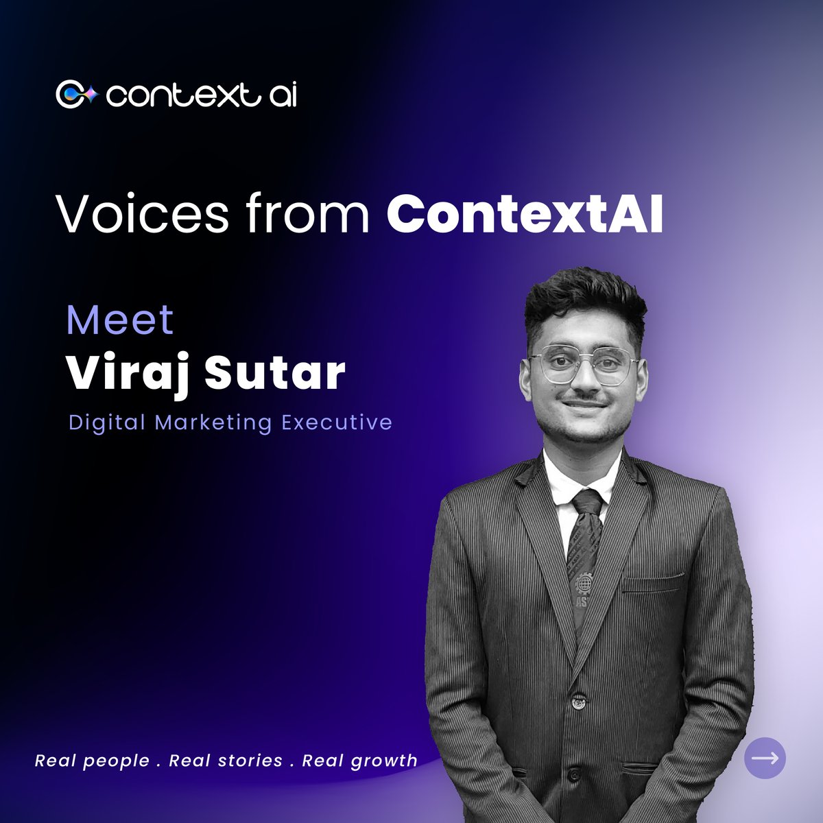 ContextQa's tweet image. 🚀Employee Spotlight: Viraj Sutar, Digital Marketing Executive!🚀

We&apos;re building a culture at ContextAI that empowers people to innovate, grow, and drive real impact. That&apos;s how we redefine QE.

Connect with Viraj: linkedin.com/in/viraj-sutar…

#EmployeeSpotlight #ContextAI