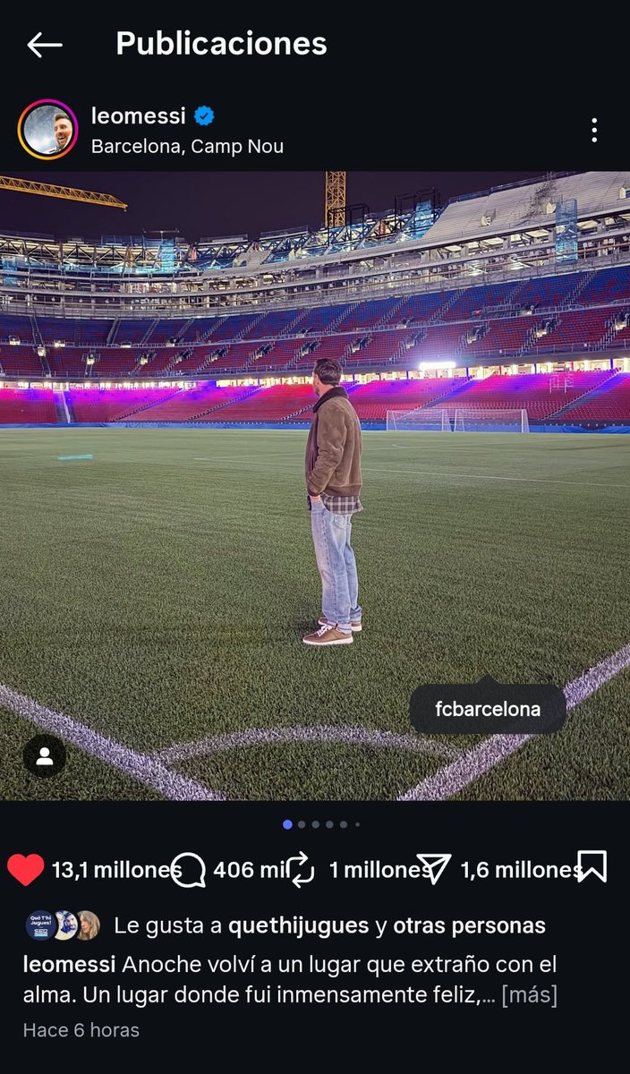 Aún estoy en shock con la visita nocturna de Messi y su mensaje, se está ofreciendo y no solo para un homenaje!!!!! NO entendería que el Barça no cierre la cesión de Messi para el final de la MLS. <a href="/FCBarcelona_es/">FC Barcelona</a> <a href="/JoanLaportaFCB/">Joan Laporta Estruch</a>
