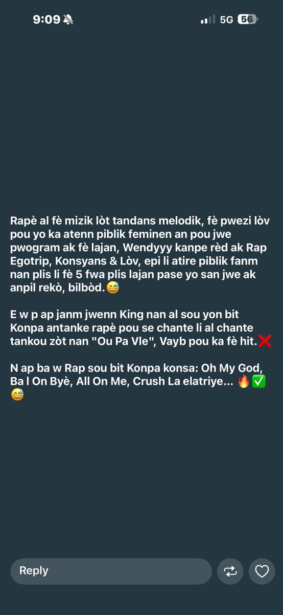 Lanati bay WENDYYY pouvwa sou mizik