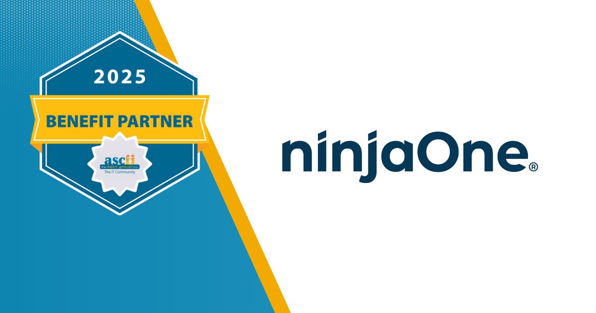 asciigroup's tweet image. We are pleased to announce that @ninjaone has partnered with The ASCII Group to provide an exclusive benefit for our community. Visit member.ascii.com to learn more about this members-only offering. #MSP #ITCommunity