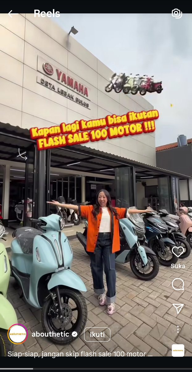 Arti_SebuahRasa's tweet image. go go go kapan lagi bisa dapetin motor cuma modal 11 rb doang gesss, emang gokil nih kejutannya #FlashSale100MotordiShopee nihhhh🤩