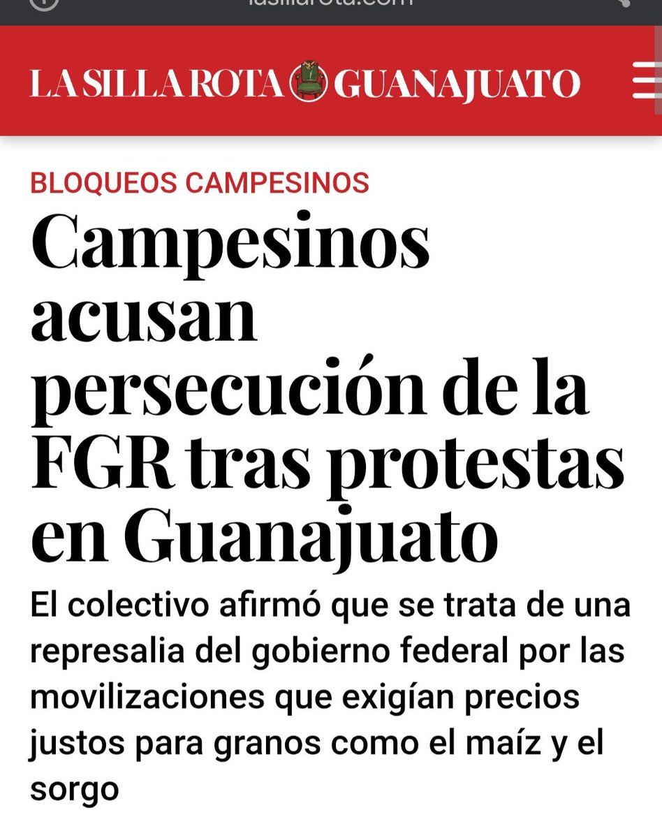 En México los narcos extorsionan, matan, desaparecen ciudadanos, tienen campos de exterminio, decapaitan, trafican niños, mujeres y drogas y el gobierno respeta sus derechos humanos. 

Pero un CAMPESINO se manifiesta para exigir precio justo por su maiz y la FGR los persigue.