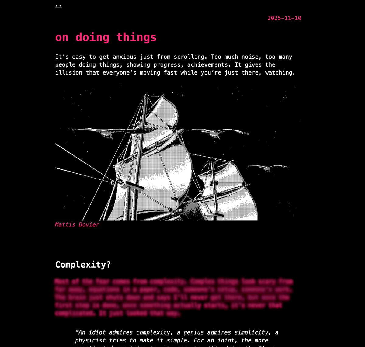 finally wrote it. i hope this new blog post helps a few people and gives some direction if you feel lost. (+resources)
jalexine.github.io/on-doing-thing…