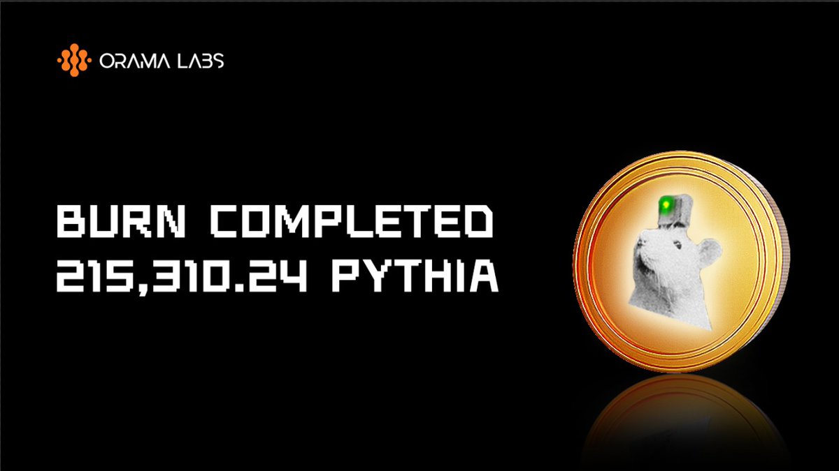 Orama__Desci's tweet photo. We are thrilled to announce that we have completed the first buyback and burn of 215,310 $PYTHIA. 

Following the successful launch of @zenotech_ai , 25% of the platform's trading fees will be directly allocated to repurchasing and burning $PYTHIA, marking its official entry into a deflationary model.

Is anyone excited about the launch of the second Crown project？
https://t.co/uP6nB46ekl