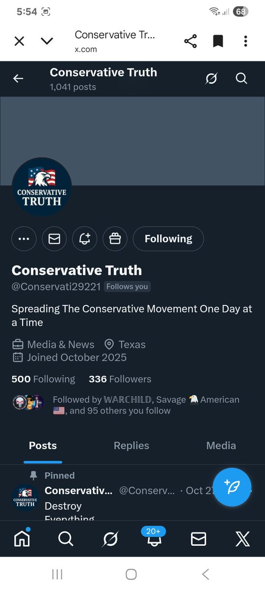 Here's an awesome account looking for more connections, can we help them out
<a href="/Conservati29221/">Conservative Truth</a> 
F&amp;R
💪🫶💯🇺🇸