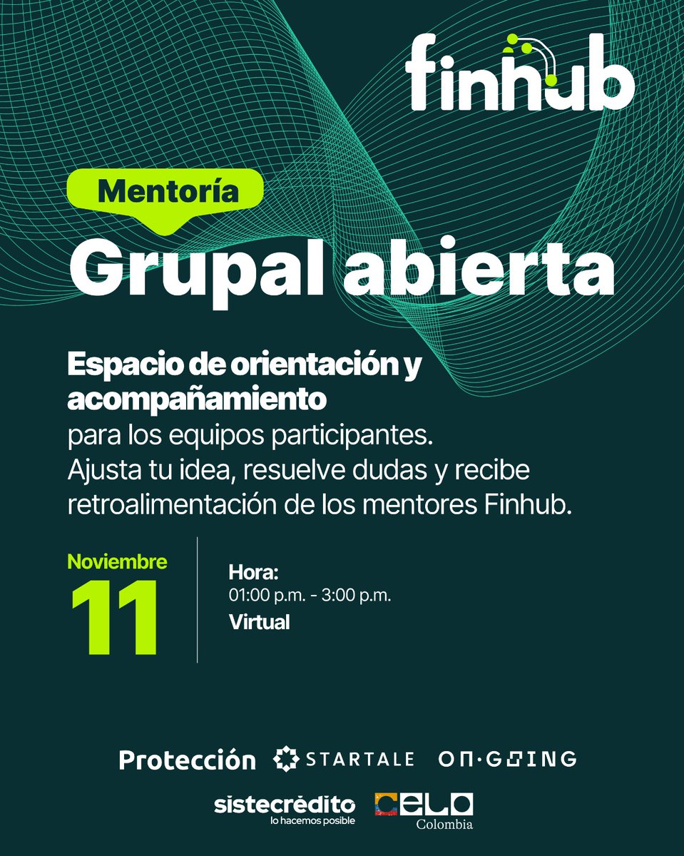 eamonto's tweet photo. Mañana seguimos construyendo ideas.
Conéctate a la mentoría grupal abierta y lleva tu propuesta al siguiente nivel.
🧠 Los mentores Finhub estarán listos para ayudarte 
👉 https://t.co/dIbZLnKWav

#FinHub @Celo_Col @StartaleGroup @Criptolatinfest https://t.co/rfi3y7WlEc
