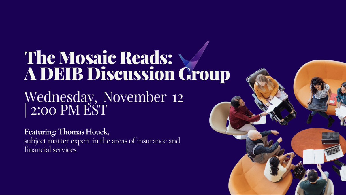 #JoinAICP's DEIB Committee for The Mosaic Reads, a new discussion series exploring issues of DEI.

Our first session will discuss “Overcome DEIB Resistance” and the role of empathic leadership in fostering inclusion: lnkd.in/dyw_2vxg

#WhyAICP #Insurance #Compliance