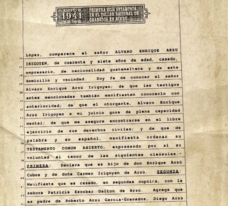 🚨 #URGENTE Otra víctima del mala paga Roberto “Cara Dura” Arzú.

Resulta que el actual secretario de Formación Política de Cabal, en 2018, habría empeñado sus derechos sucesorios de la herencia que le dejó, Álvaro Arzú Irigoyen. Ni buitre esperó su muerte para entrarle a la
