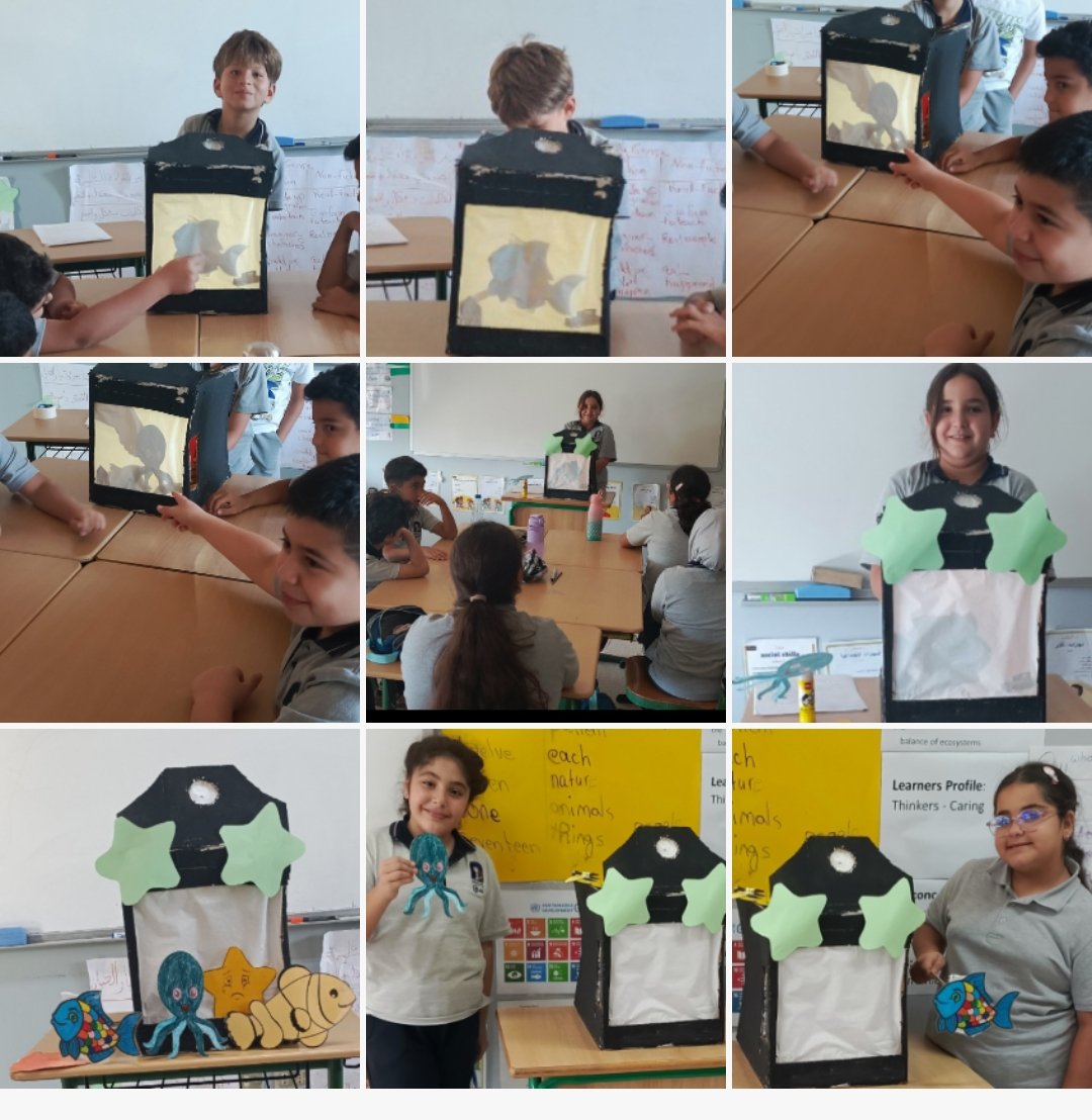 مسرح الظّلّ هو فنّ تقليدي يعتمد على 
عرض ظلال دمى متحرّكة على ستار أبيض أمام الجمهور، وهو يهدف إلى التّرفيه والتّعليم. من هنا انطلقنا واستمتع المتعلّمون بعرض قصّة"رسالة من أعماق البحر".                      
#مسرح_الظّلّ 
<a href="/Hhhsinfo/">Houssam Hariri HS</a> <a href="/lamaarabi1/">lama arabi</a> <a href="/sashgh/">Sasha Ghosn</a> <a href="/TawilNoor/">Noor Taweel</a>