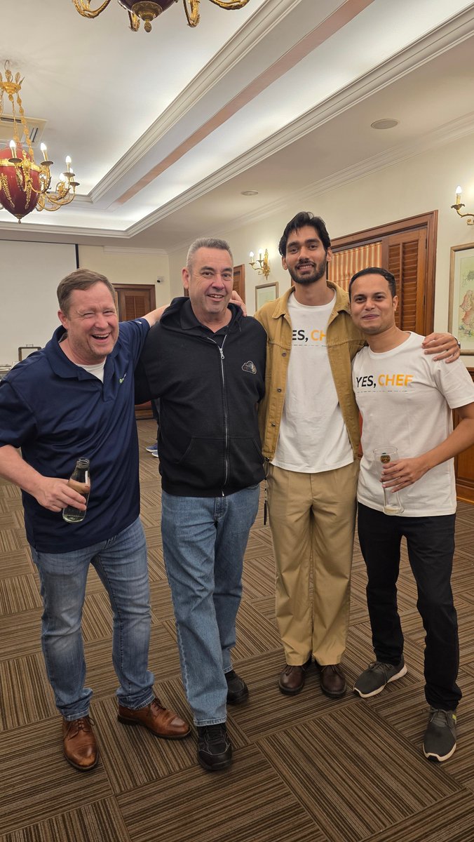 chef's tweet image. What an incredible day at the Chef User Meetup 2025 in Bengaluru! ⚡

From Custom Resources to AI in Chef and the Chef 360 Platform, every session was buzzing with energy and ideas.
 
#DevOps #ChefCommunity #ProgressChef