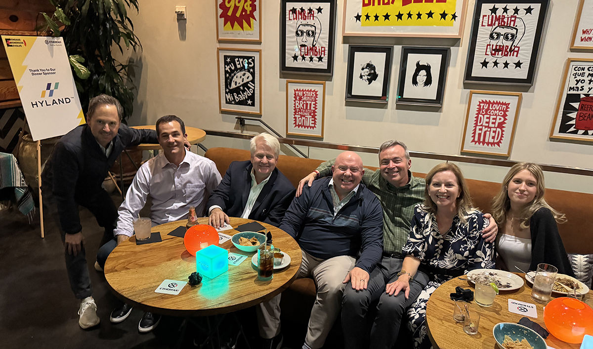 ETHERFAX's tweet image. Thank you to our friends at @Hyland for sponsoring dinner at La Condesa during the #ETHERFAXPartnerSummit2025. The food, atmosphere, and spirited conversations made for an unforgettable evening. We appreciate the support from Hyland and our ongoing partnership.