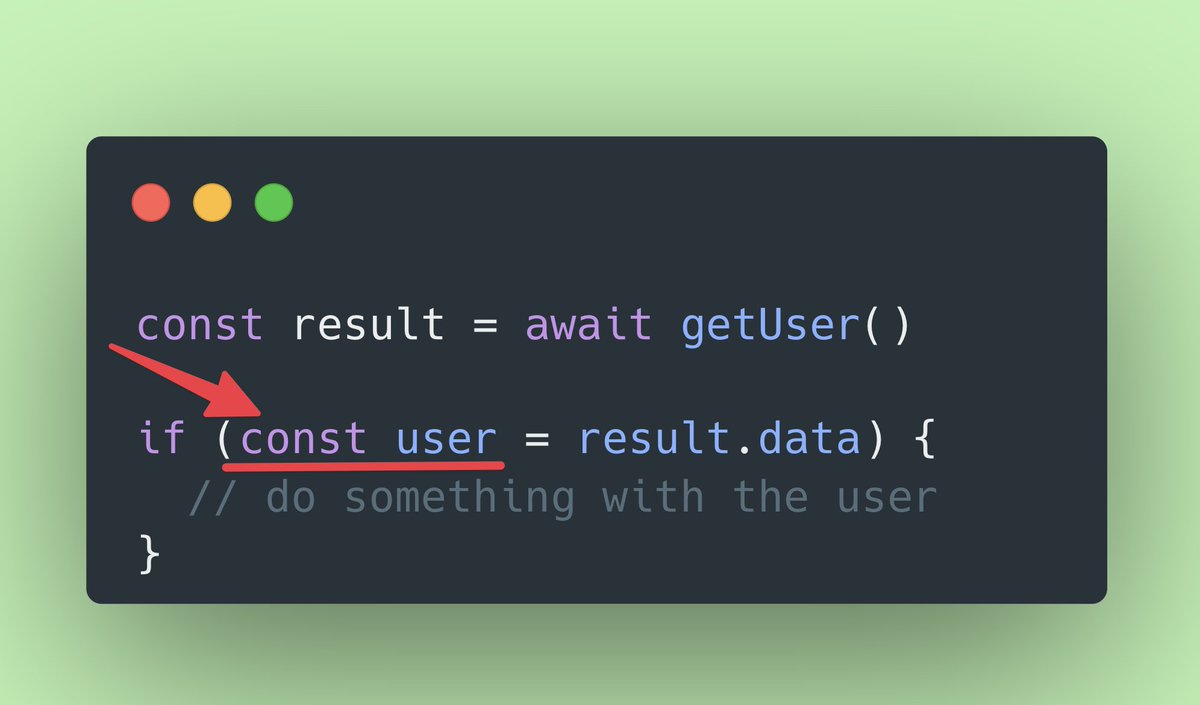 TIL about the JS "Declarations in Conditionals" proposal

This lets you write const/let inside if/while block

Curious, would you use this?
I think I like it, could make code slightly less verbose and still explicit

(TC39 stage 1, will be presented for stage 2 next week)
